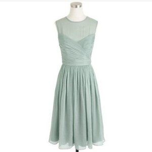 J Crew Clara Dusty Shale Bridesmaid Dress Size 8